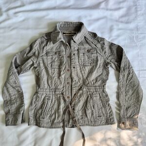 Anthropologie Daughters of the Liberation Gray Lightweight Jacket Women's Size 2